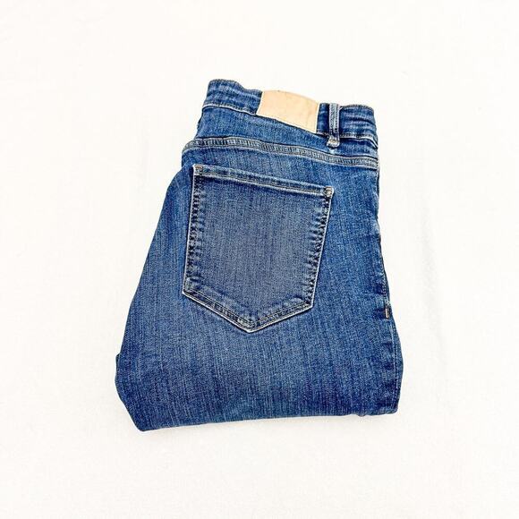 Zara Dark Wash Denim Skinny Jeans Stretch Slight Rips Size 10 - Picture 1 of 7